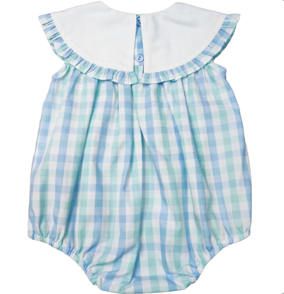 Aqua Plaid Girl’s Bubble