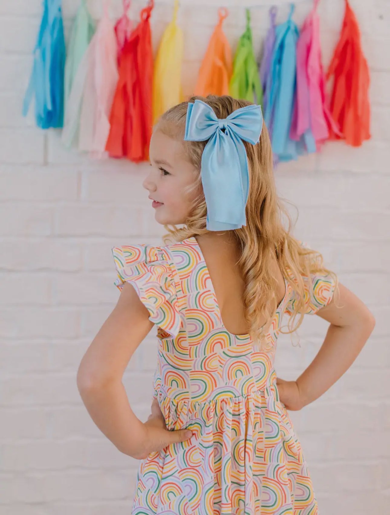 Olivia Dress in Primary Rainbow