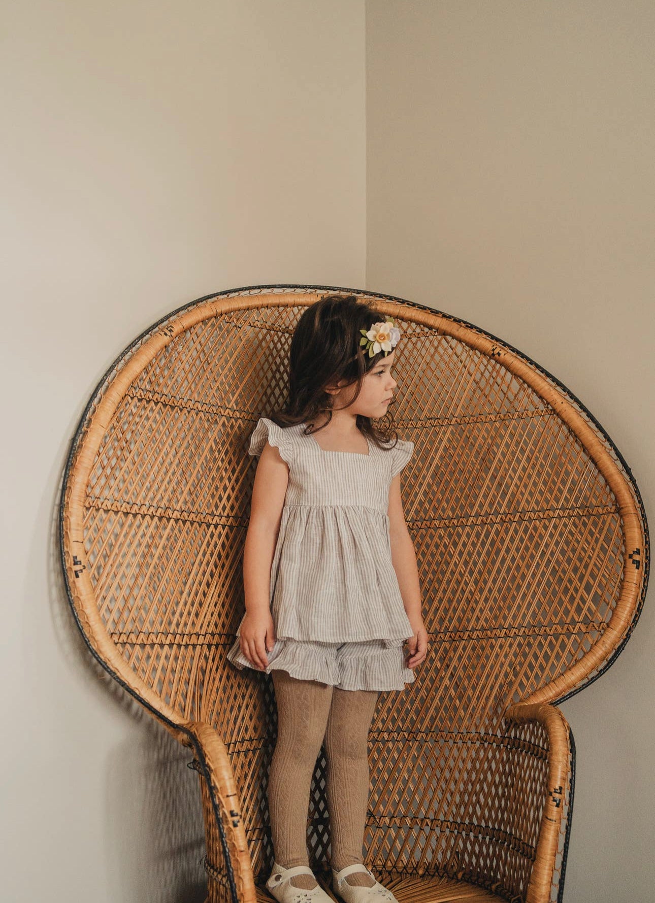 Oat Cable Knit Tights