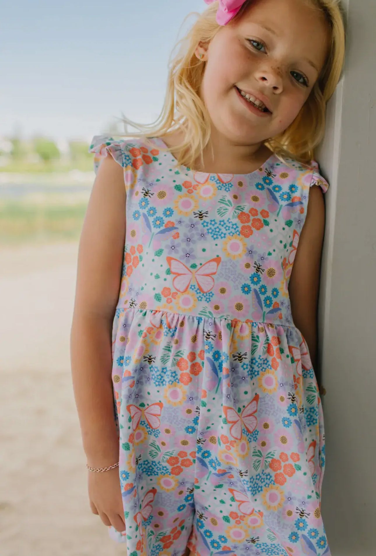 Macie Romper in Butterfly Dream