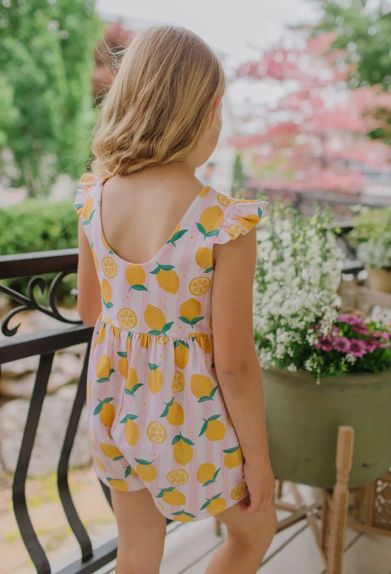 Macie Romper in Lemonade