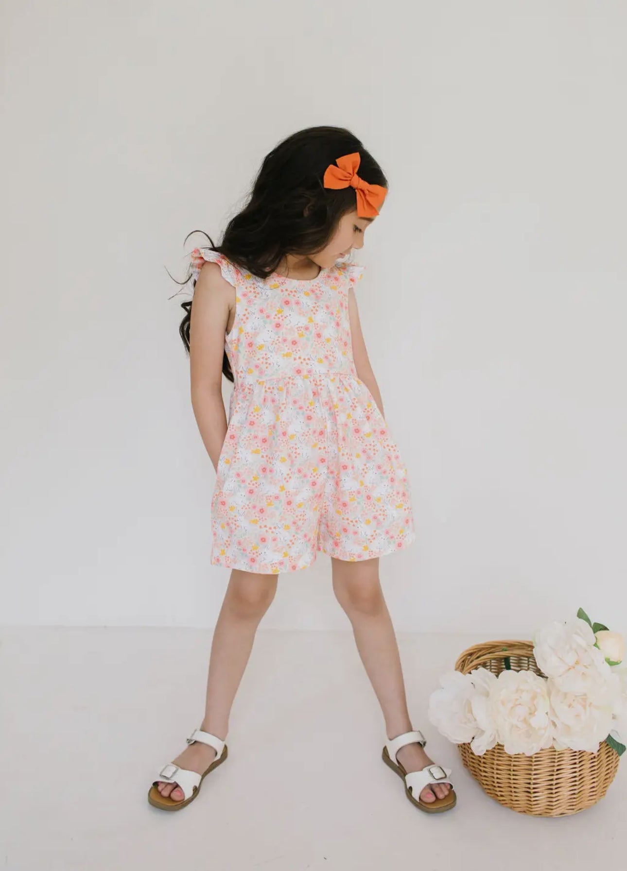Macie Romper in Bunny Field