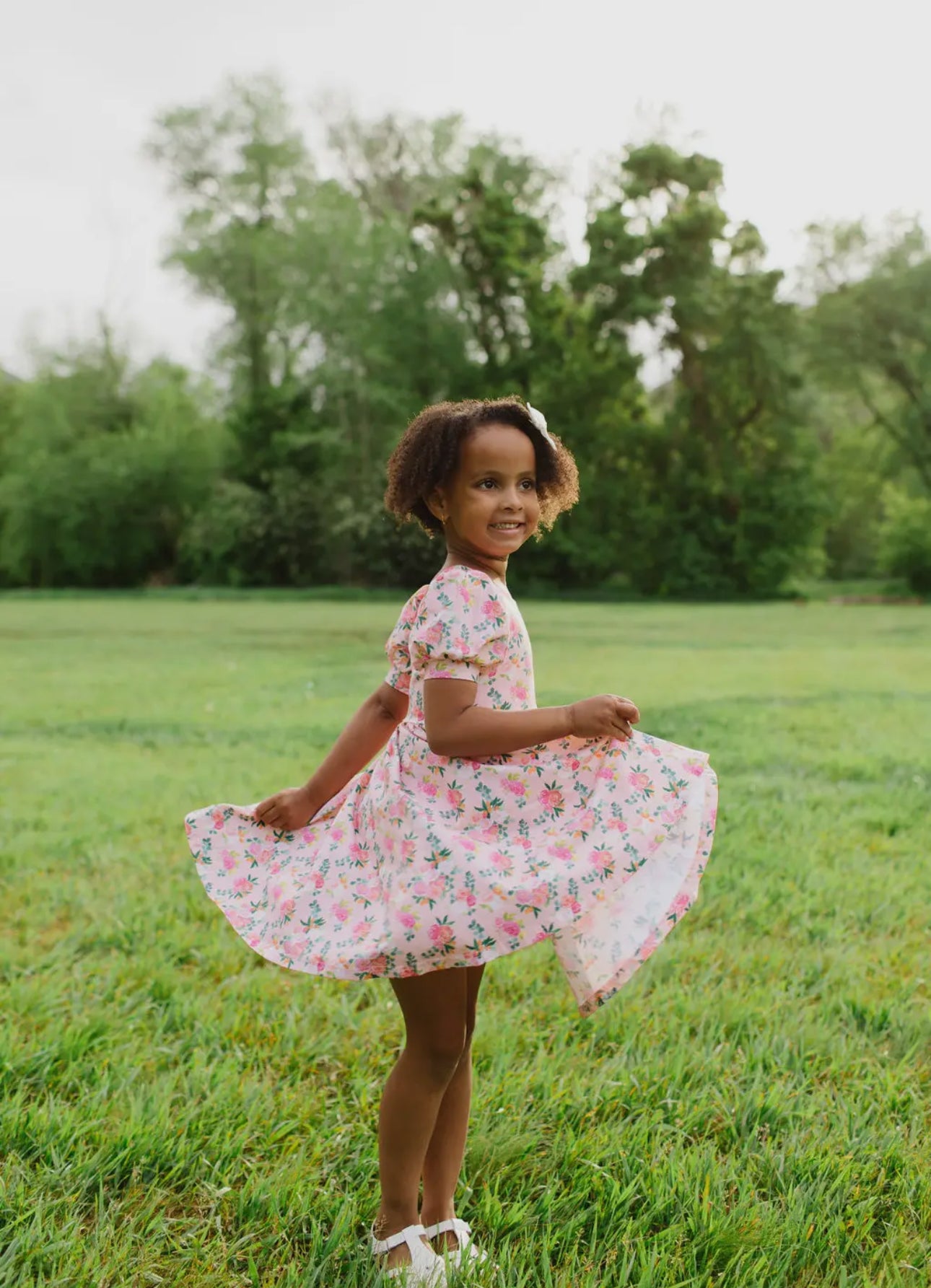 Puff Twirl in Peach Bouquet