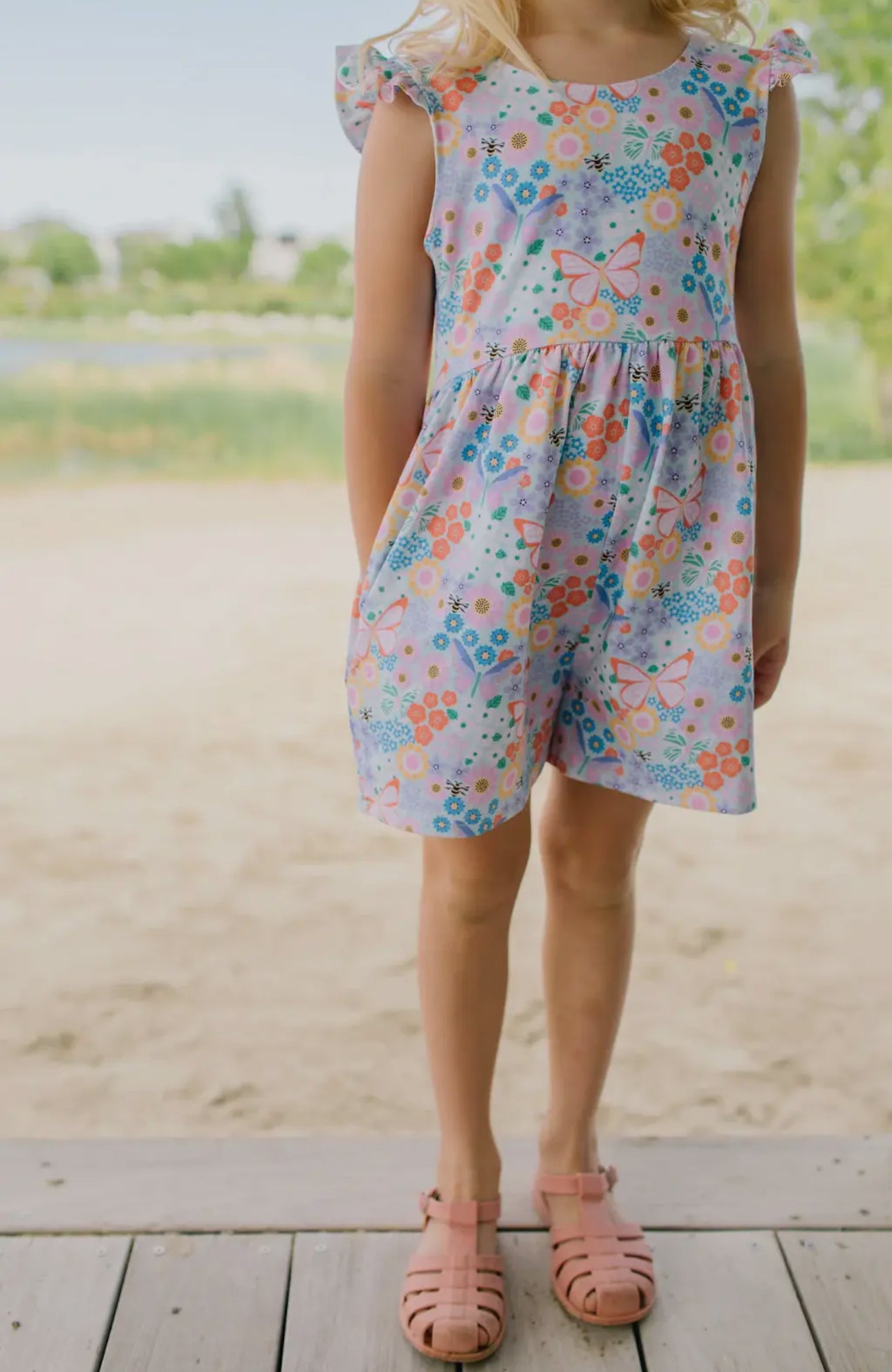 Macie Romper in Butterfly Dream