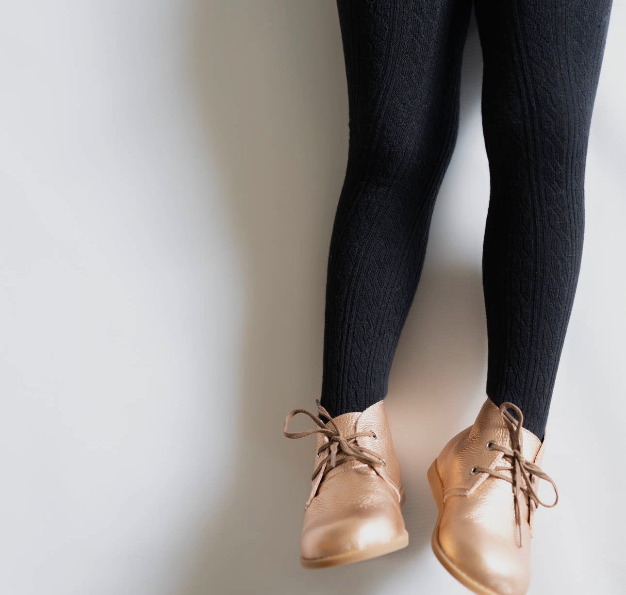 Black Cable Knit Tights