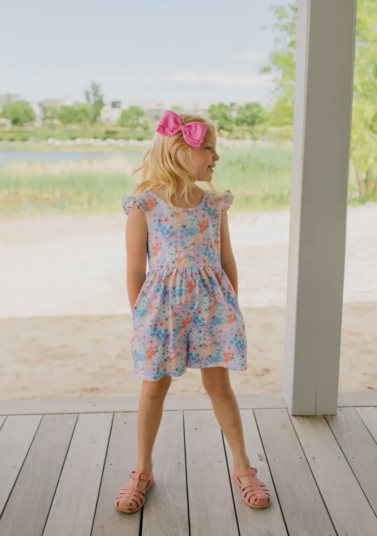 Macie Romper in Butterfly Dream