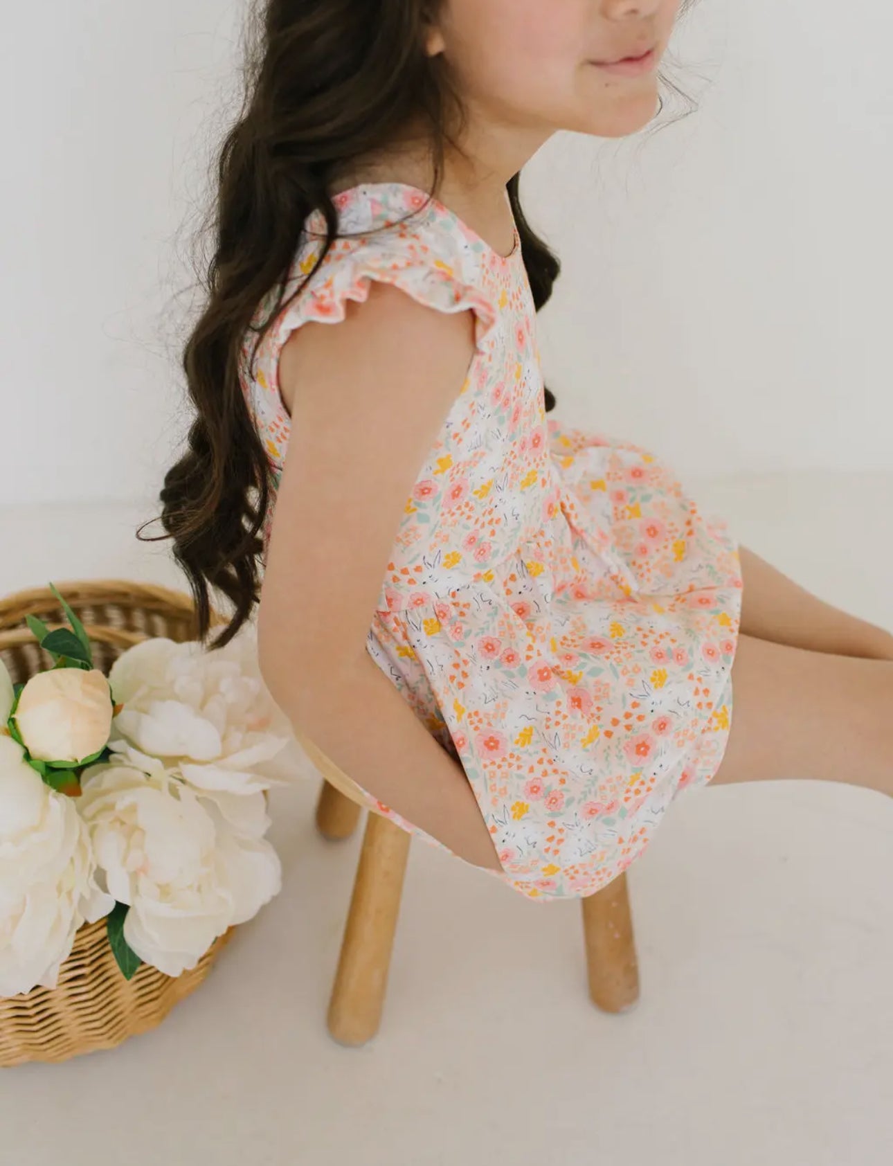 Macie Romper in Bunny Field