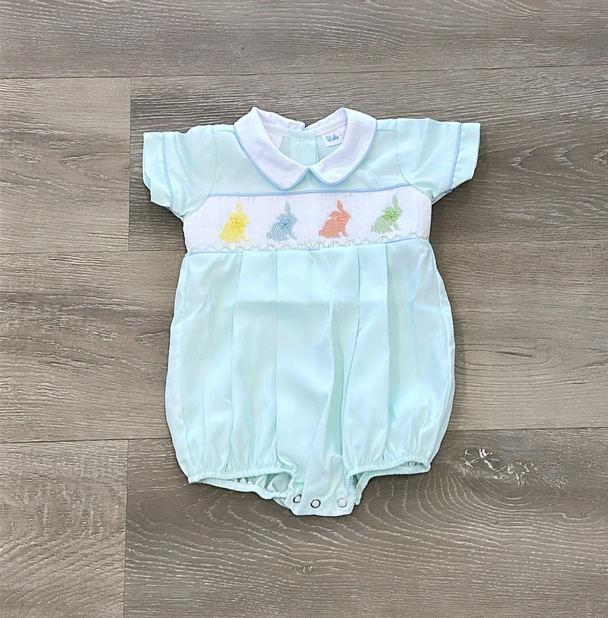 Bunny Smocked Pleat Boy Bubble