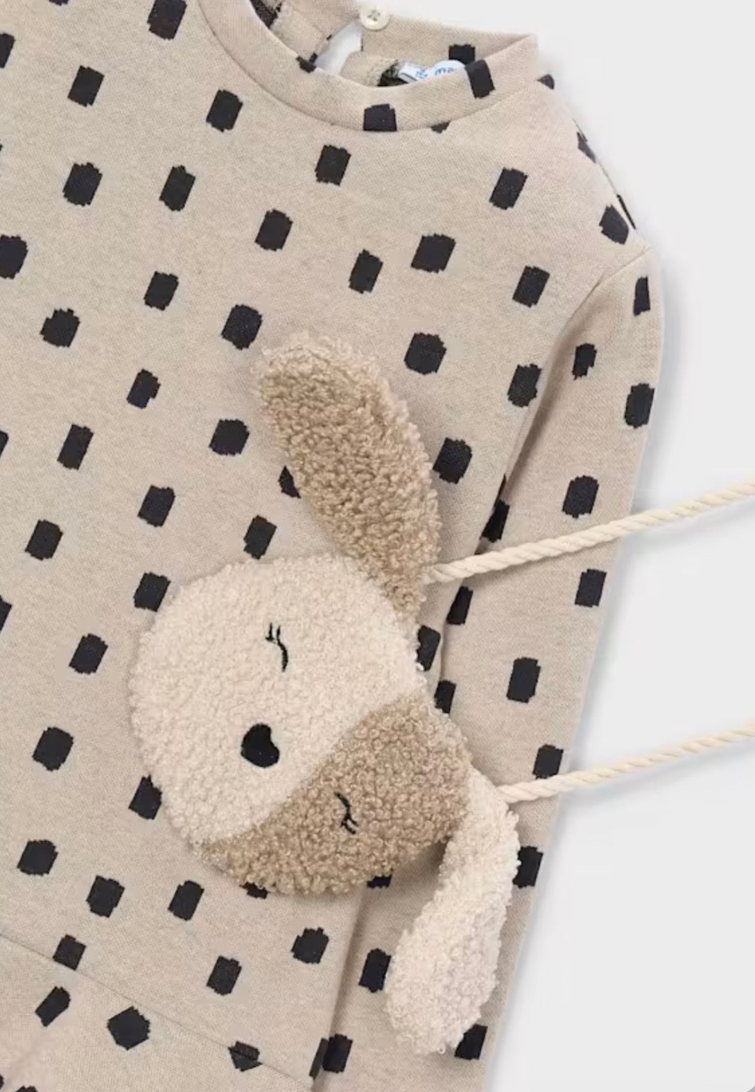 Quinoa- Girl Printed Dress With Dog Bag