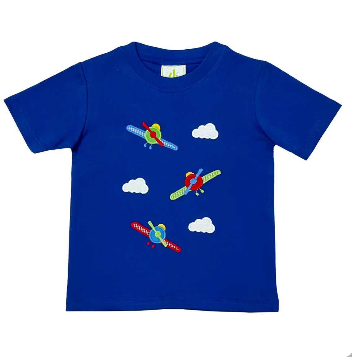 Harry’s Play Tee-Airplane, Royal Blue Knit