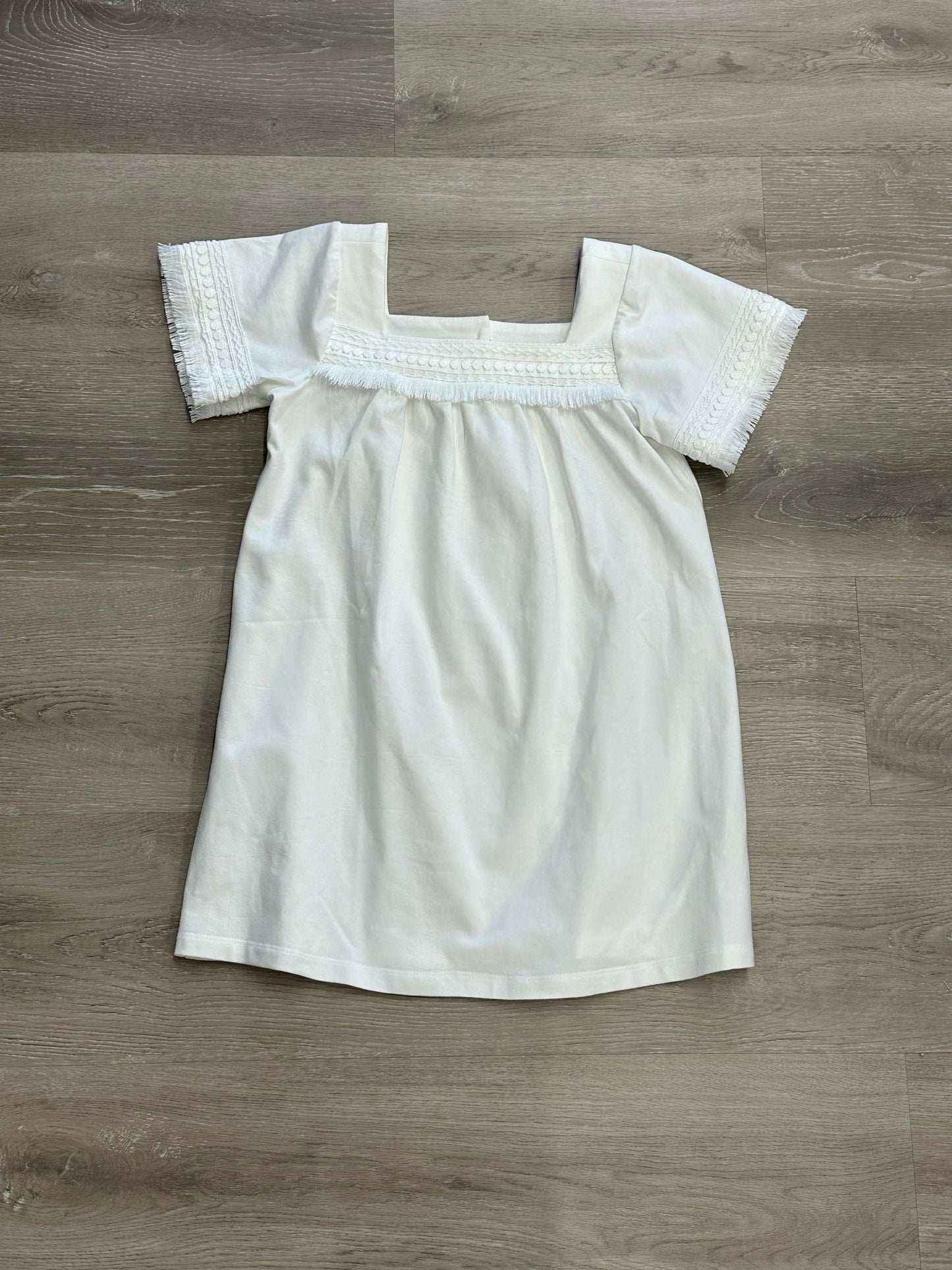 White Dress with Fringe Detailing