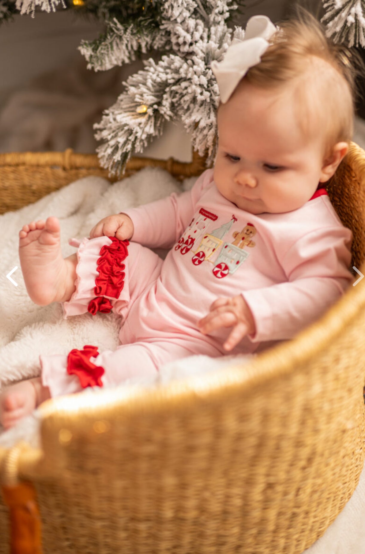 Christmas Train Girls Romper