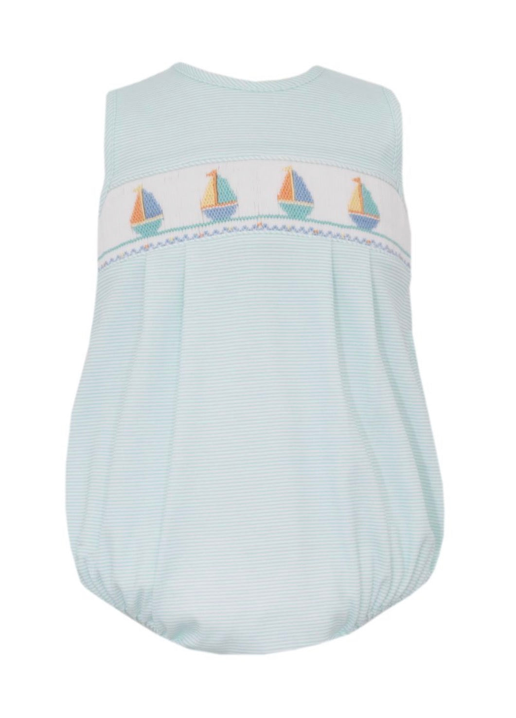 SAILBOATS BOY´S - Aqua Knit Stripe Boy's Sleeveless Sunbubble