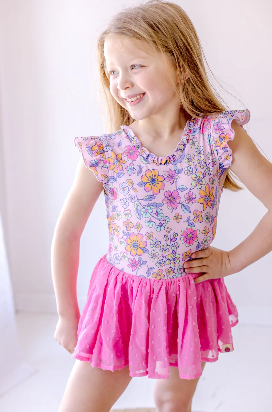 Farrah Leotard-Sunset Sorbet