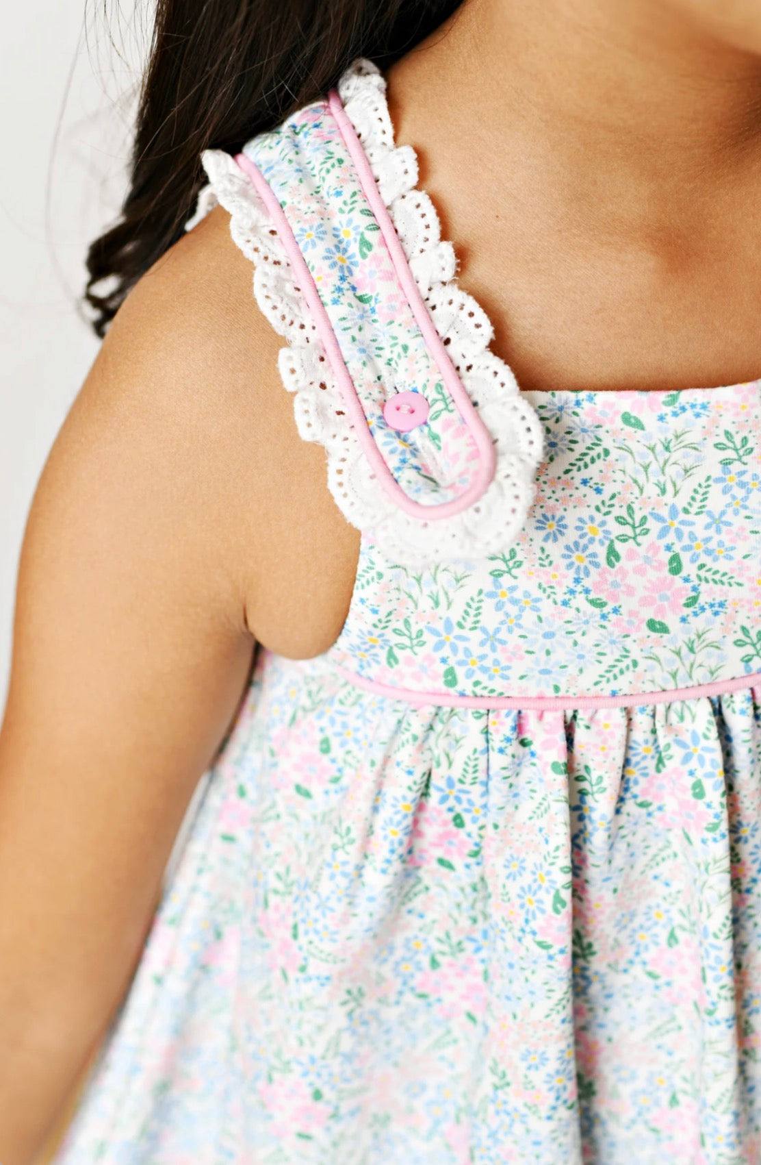 Spring Ditsy Eyelet Dress
