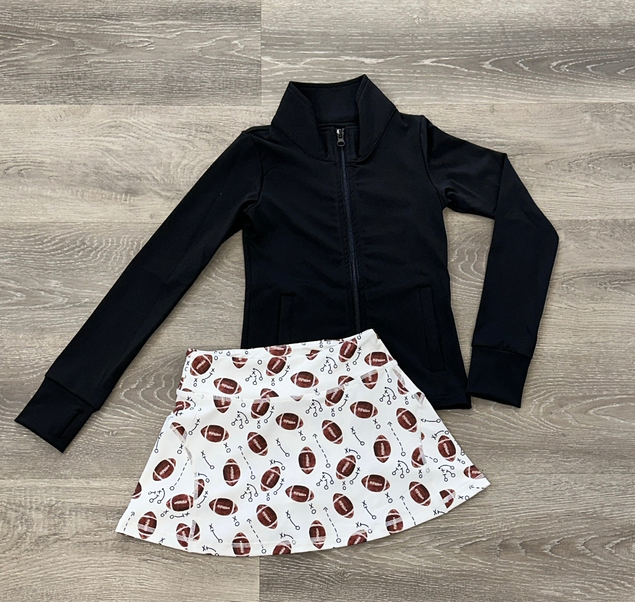 White Football Tennis Skirt