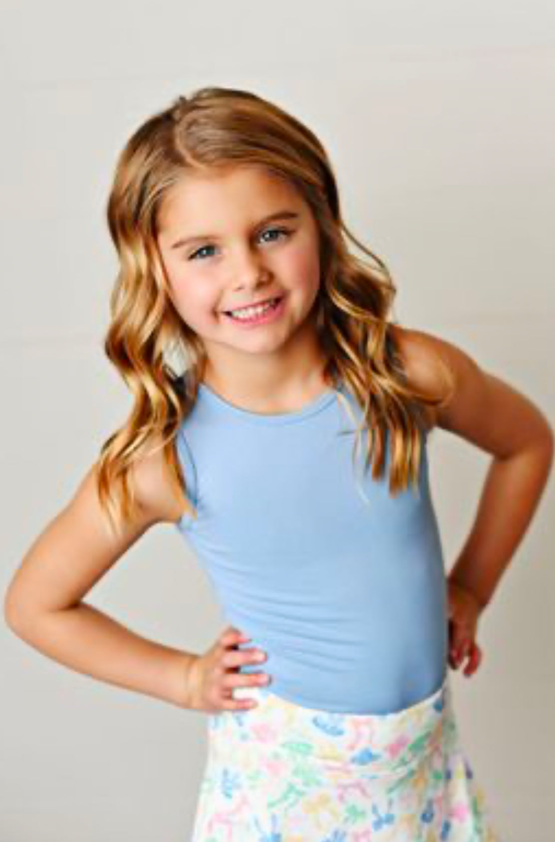 Active Girls Tanks-Blue