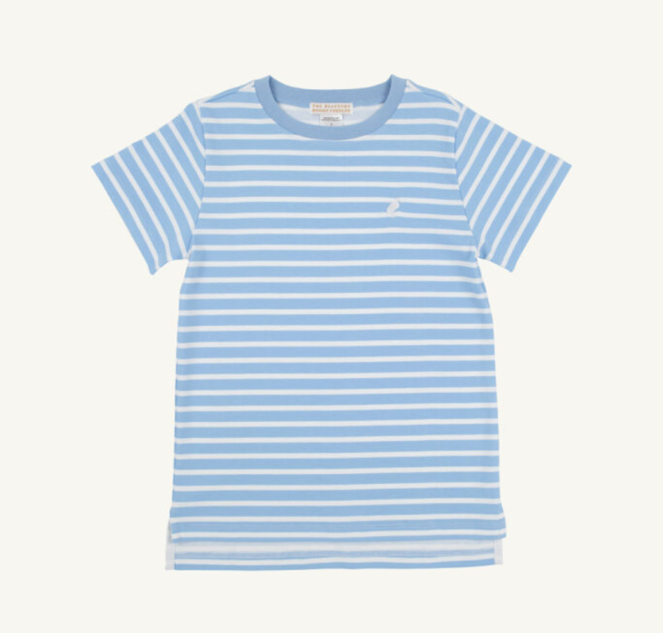 Carter Crewneck-Sarasota Sky Stripe/Worth Ave White