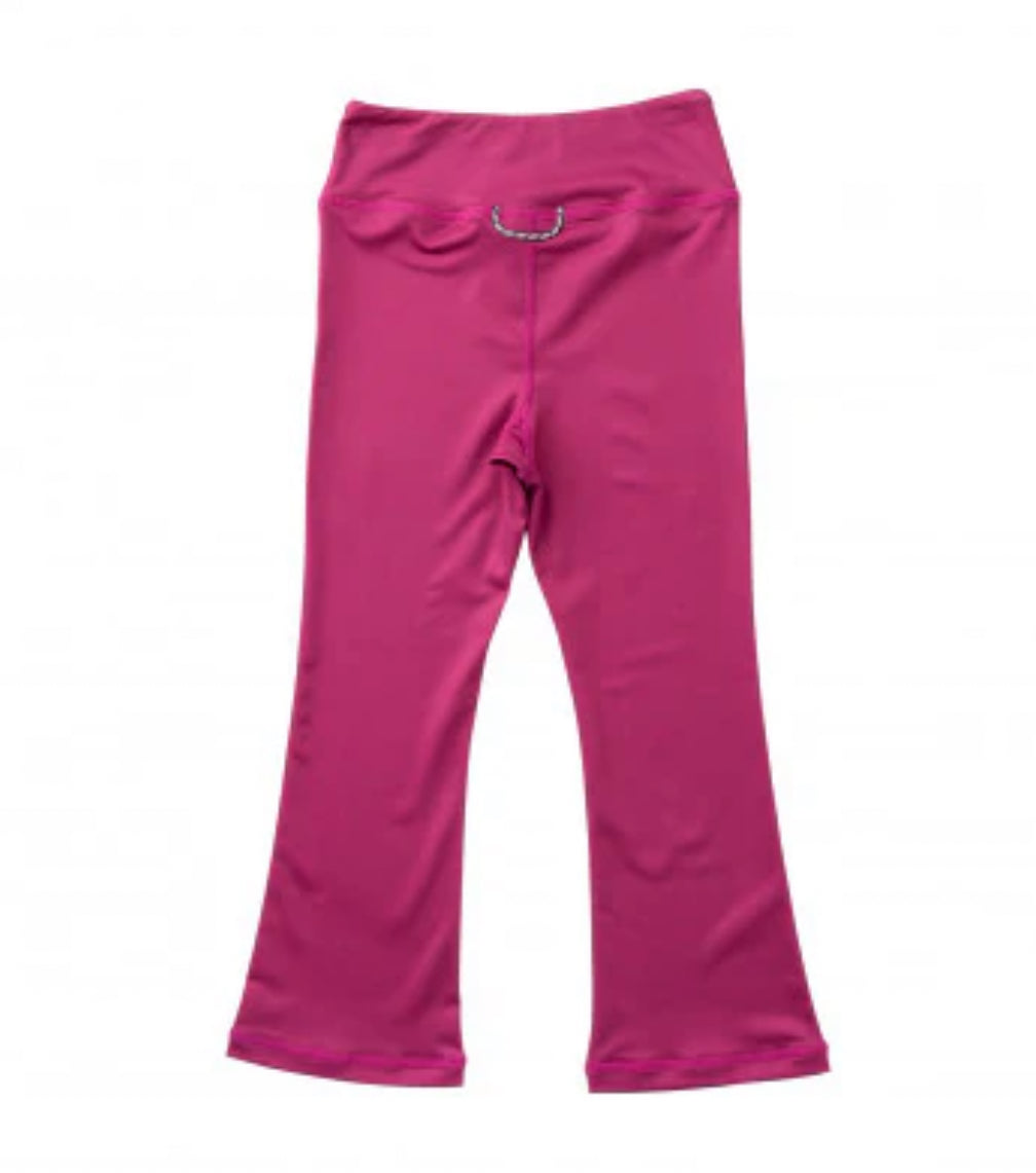 GIRLS ATHLETIC FLARE LEGGING IN ROSE SORBET