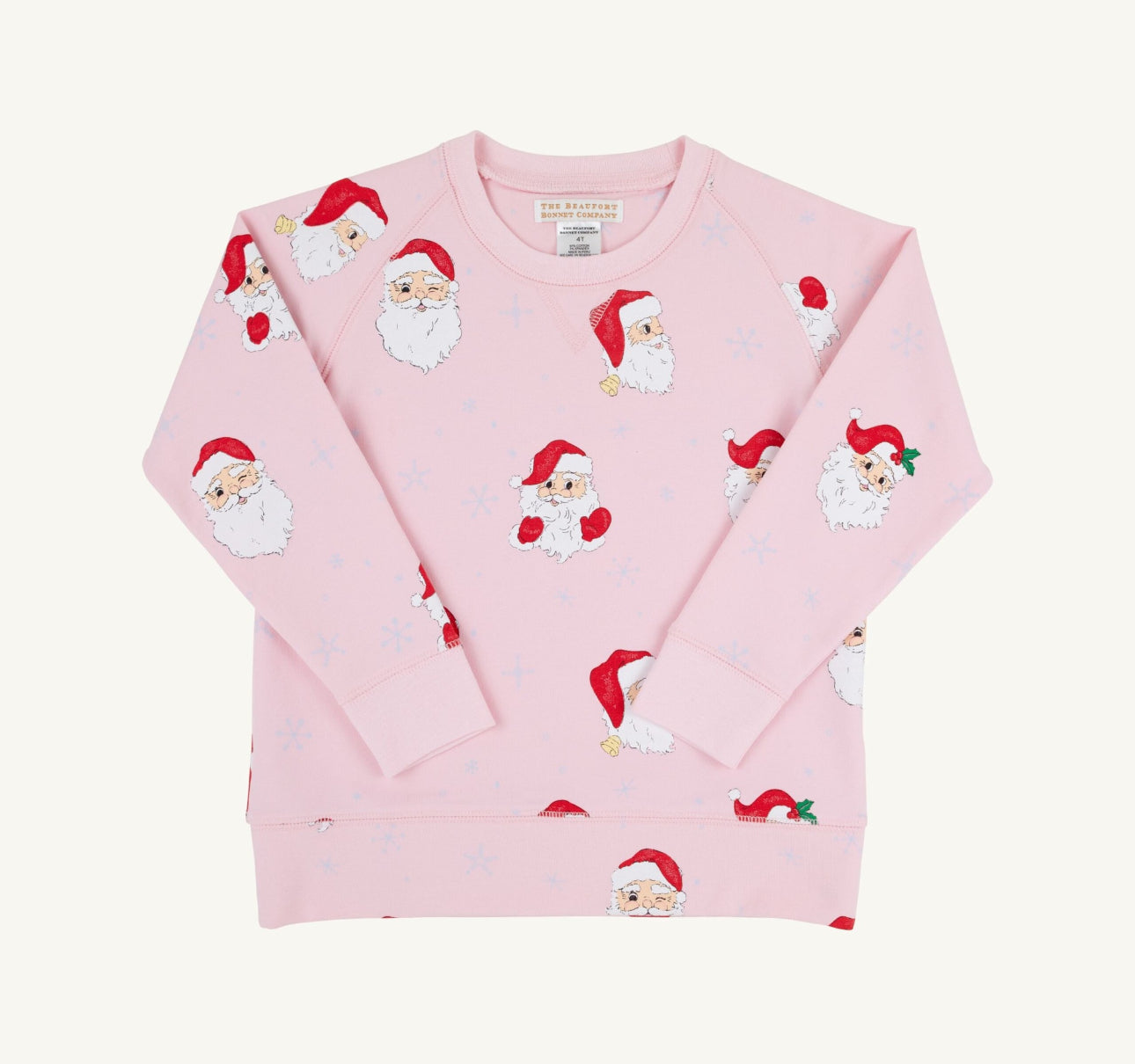 Cassidy Comfy Crewneck-Dear Santa (Palm Beach Pink)/Palm Beach Pink