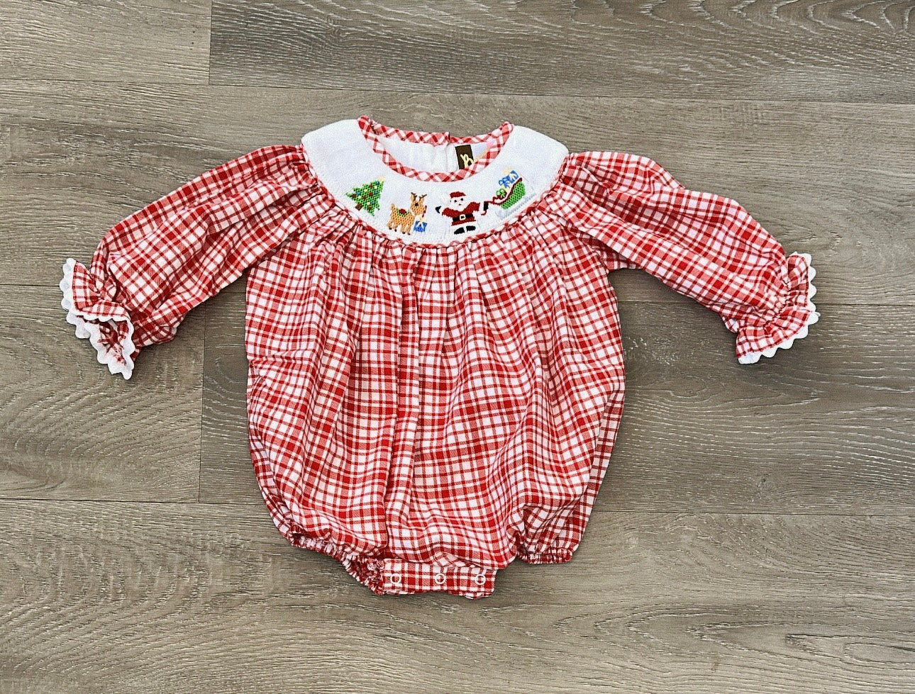 Christmas Eve Smocked L/S Bubble