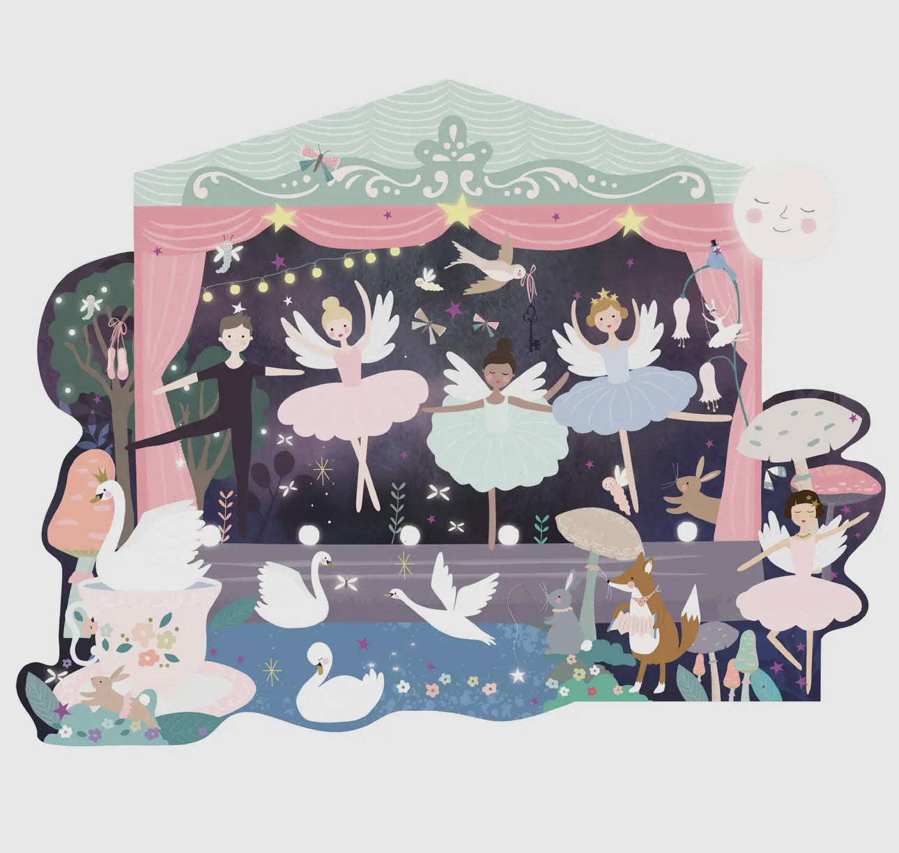 80pc “Theatre” Shaped Jigsaw w/ Shaped Box - Enchanted