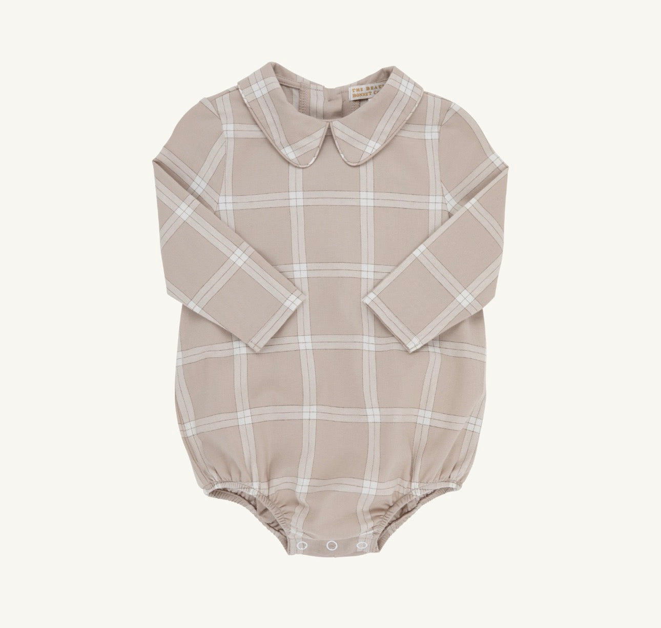 Peter Pan Collar Shirt Onesie, Flannel-Thompson Park Plaid