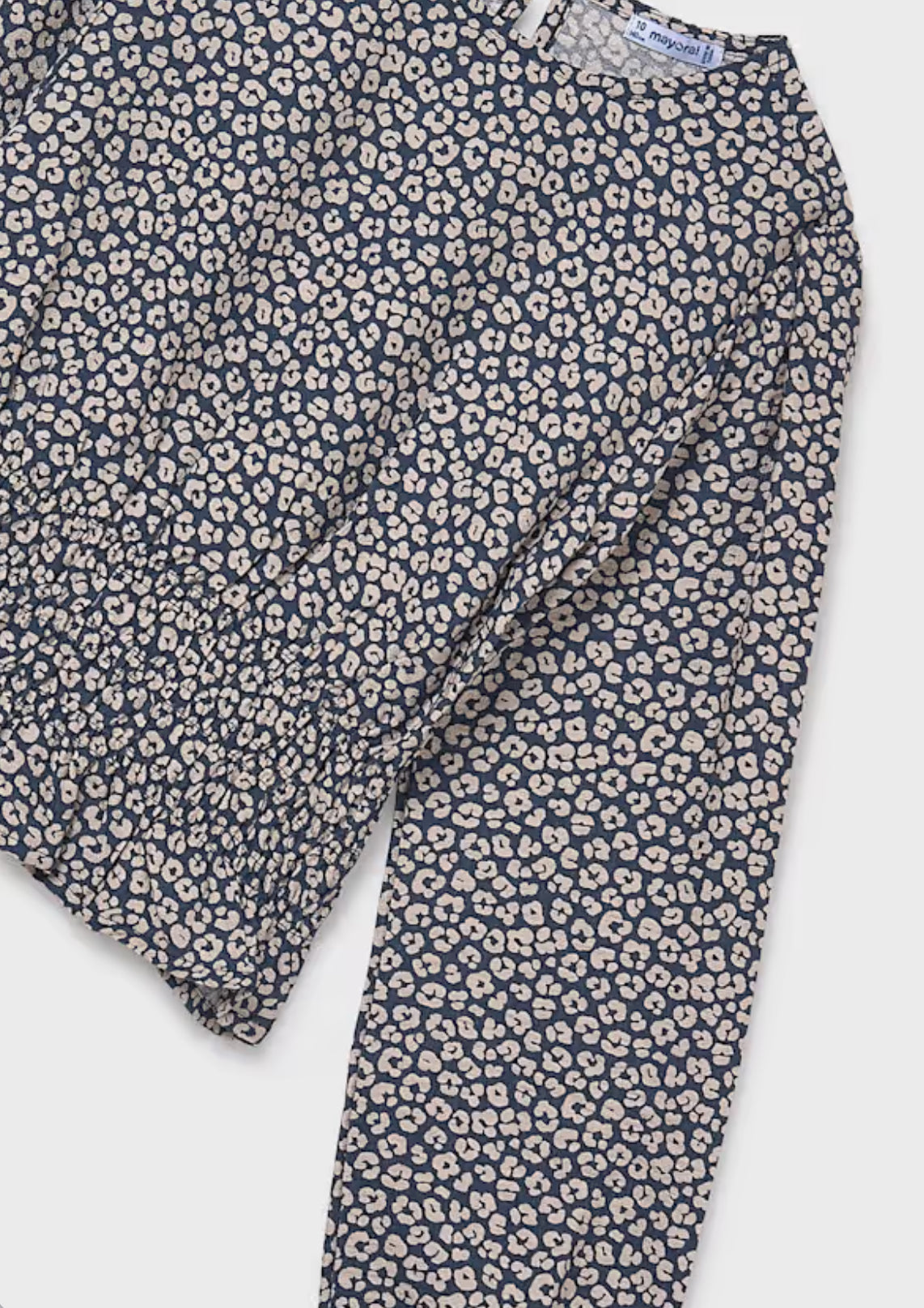 Girl Printed Top- Petroleum
