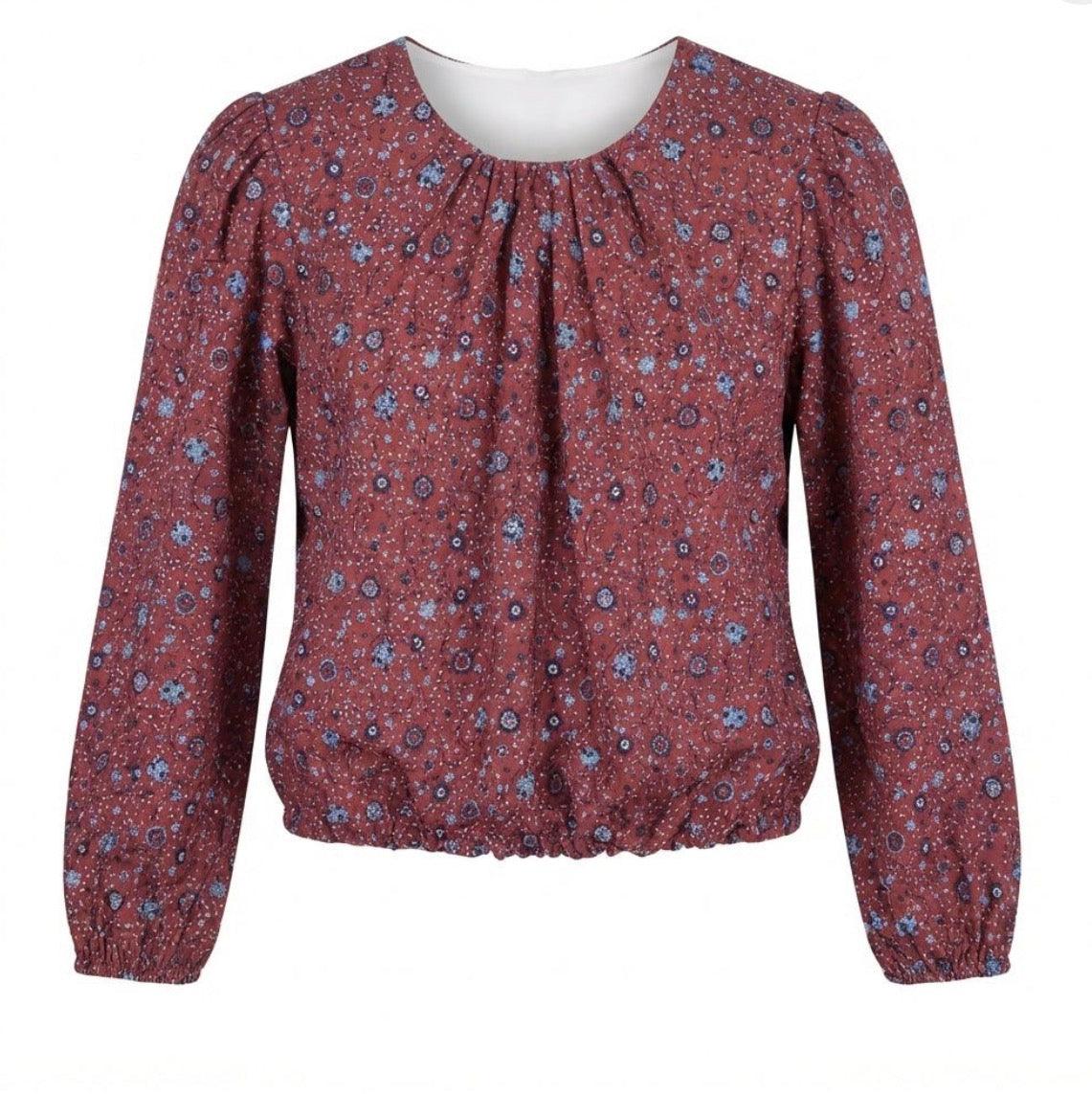 Wren Top Amber Floral