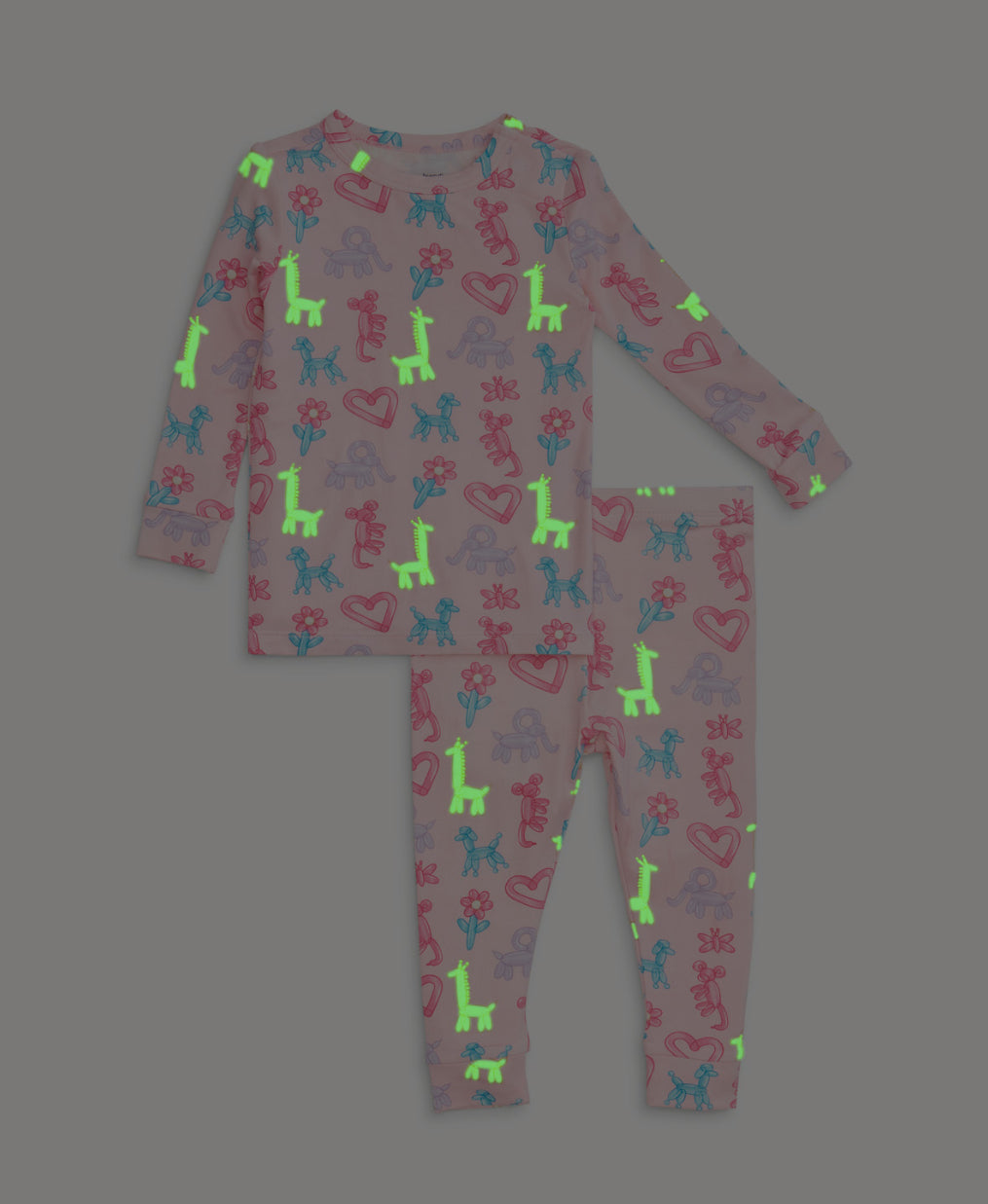 Party Animals Glow in the Dark Modal L/S Pj