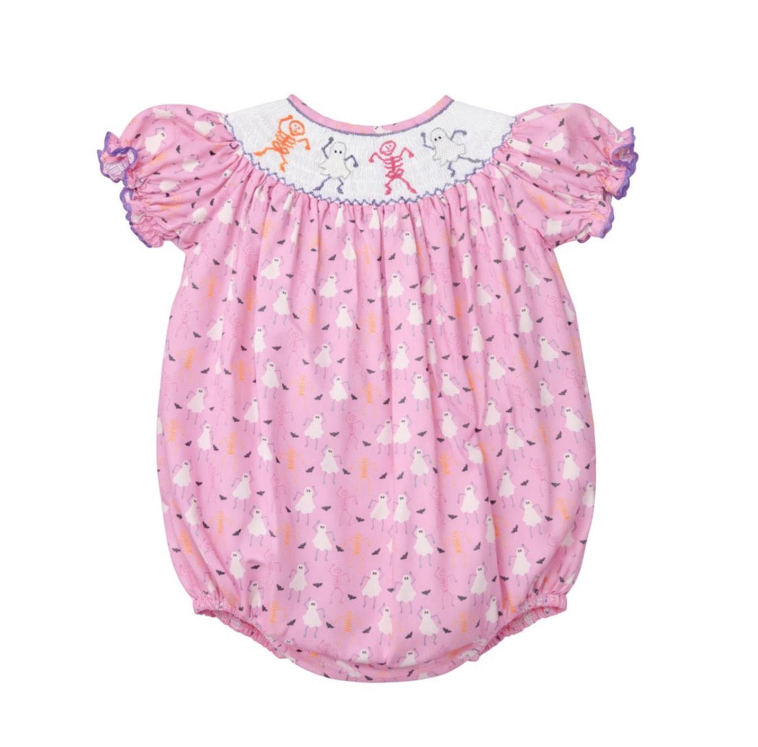 Brooke Short Sleeve Bishop Bubble, Dancing Skeletons