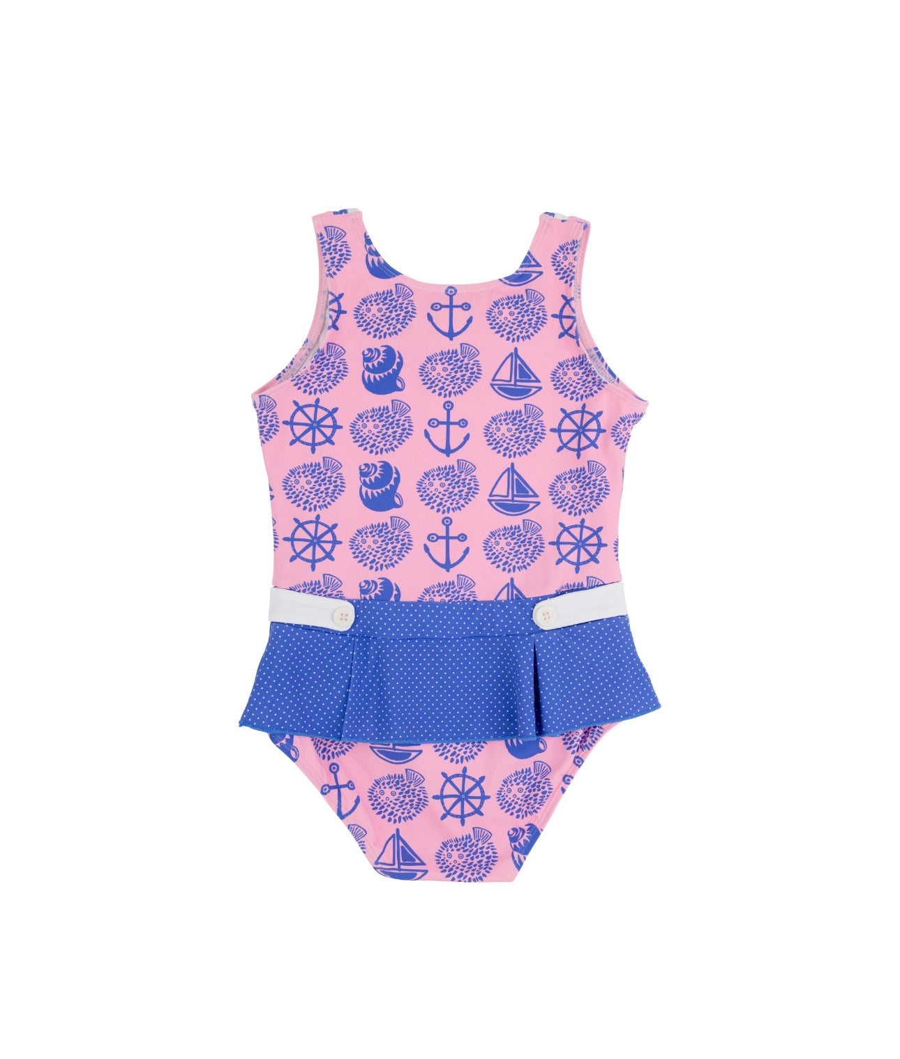 Bridgehampton Bathing Suit- Wilmington Waters (Pier Party Pink)/Rockefeller Royal Micro Dot