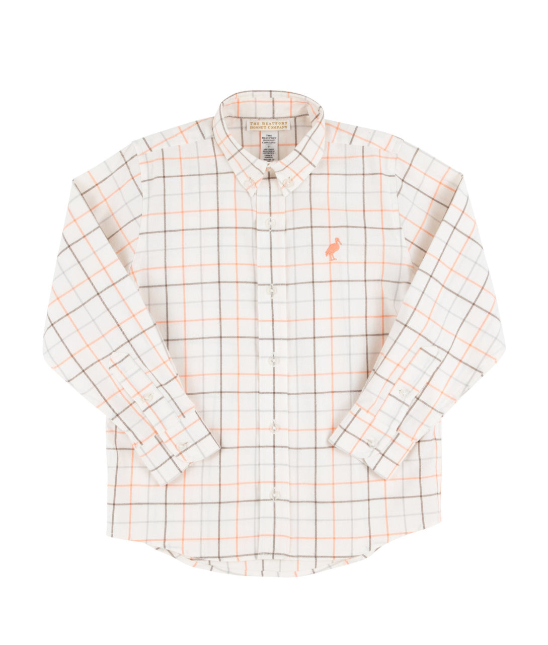 Dean’s List Dress Shirt-Mantua Tattersall/Seashore Sherbert
