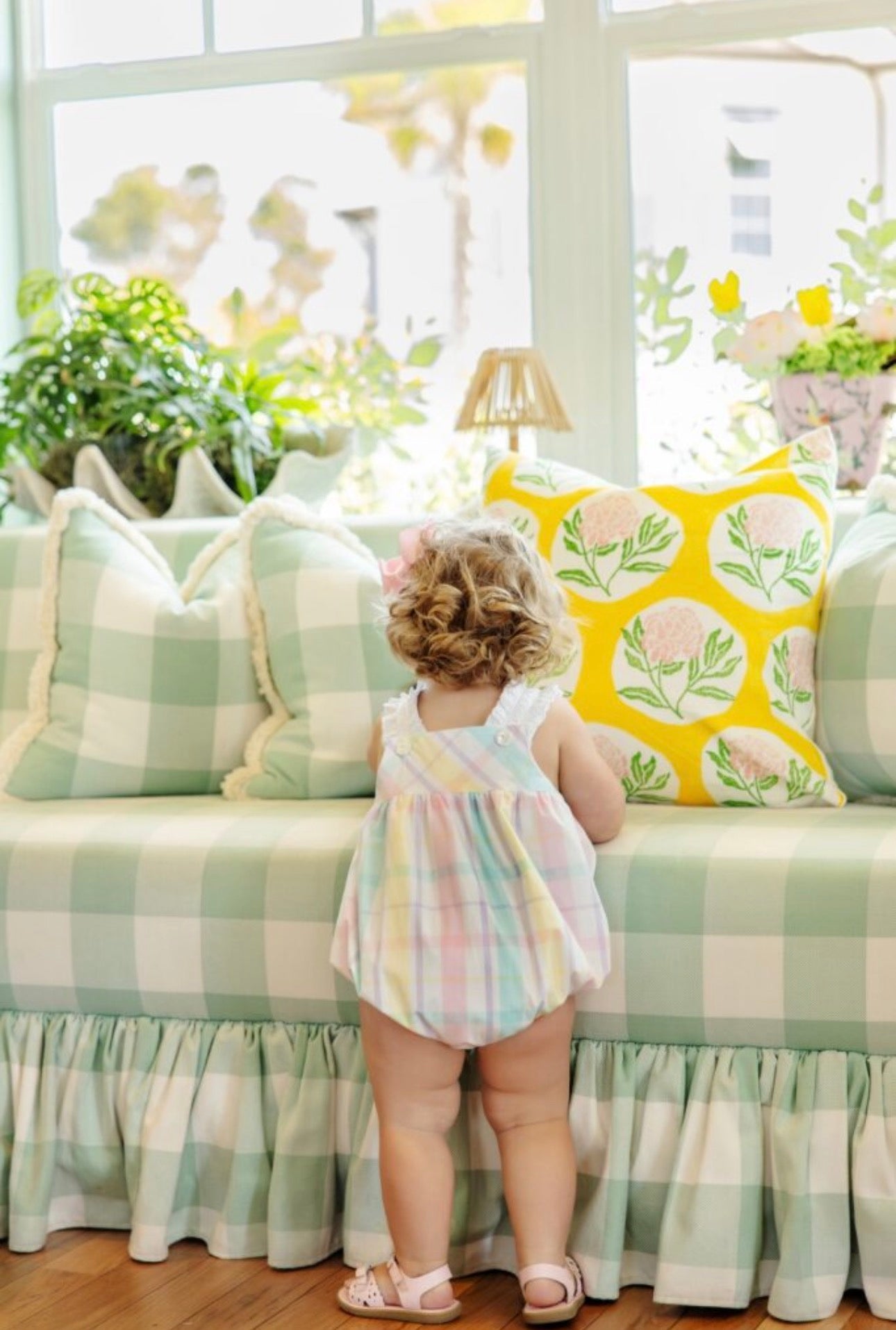 Babs Bubble- Woven Yarn- Brunch Plate Plaid/Worth Ave White