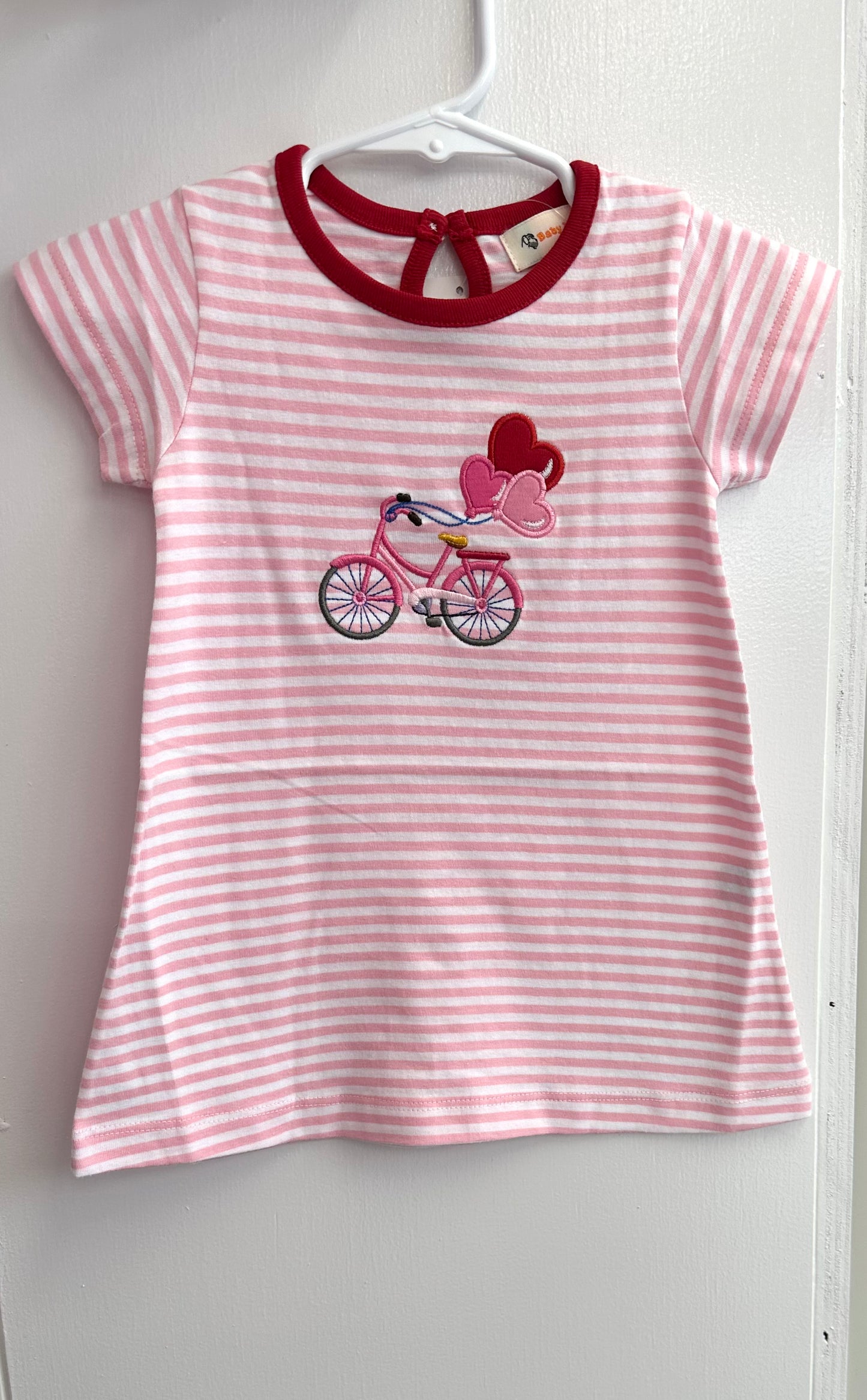 Heart Balloons Tied to Bicycle A-line Dress
