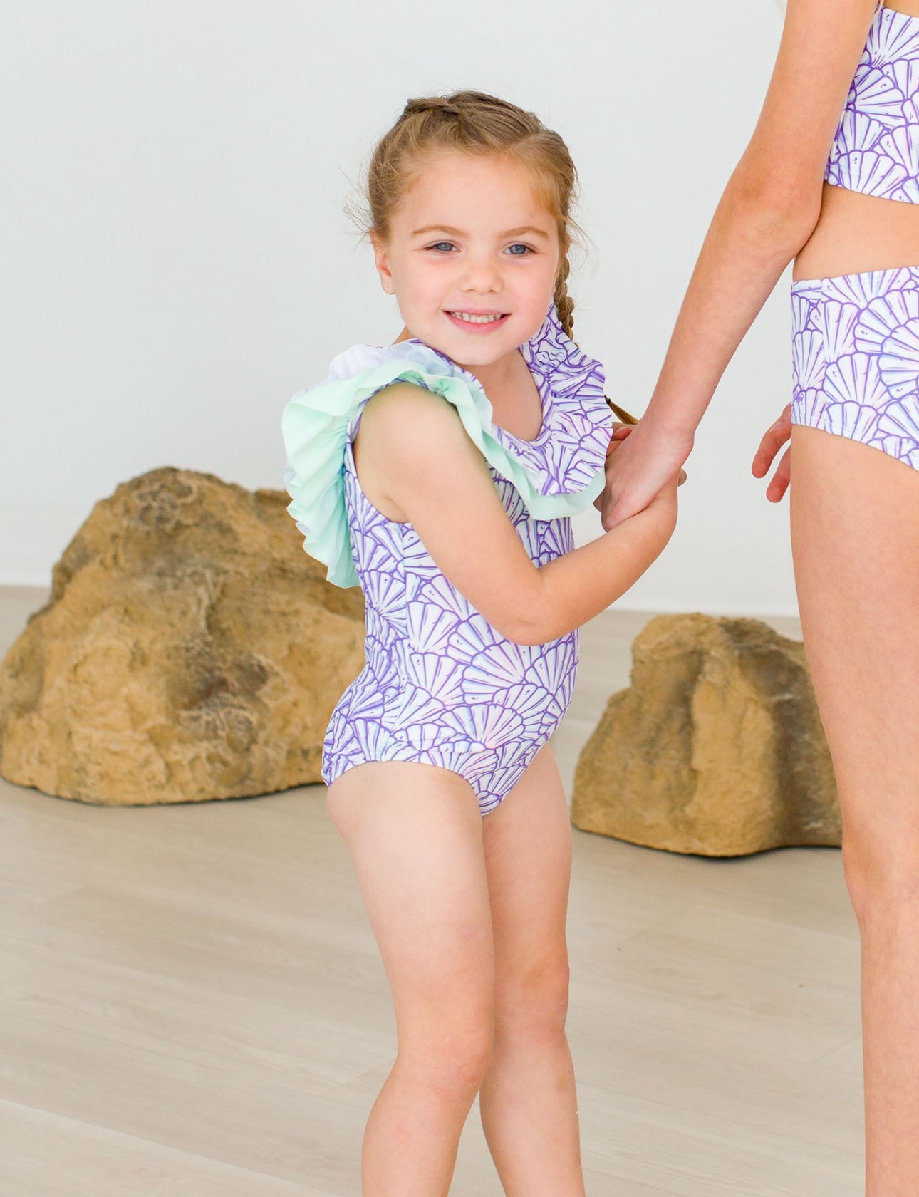 Scoopback Ruffle One Piece-Magical Mermaid