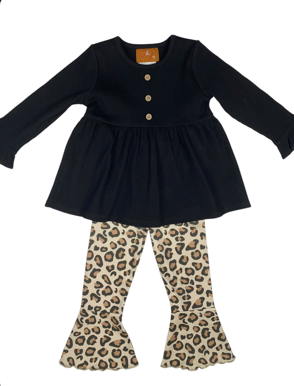 Leopard Bell Bottom Set