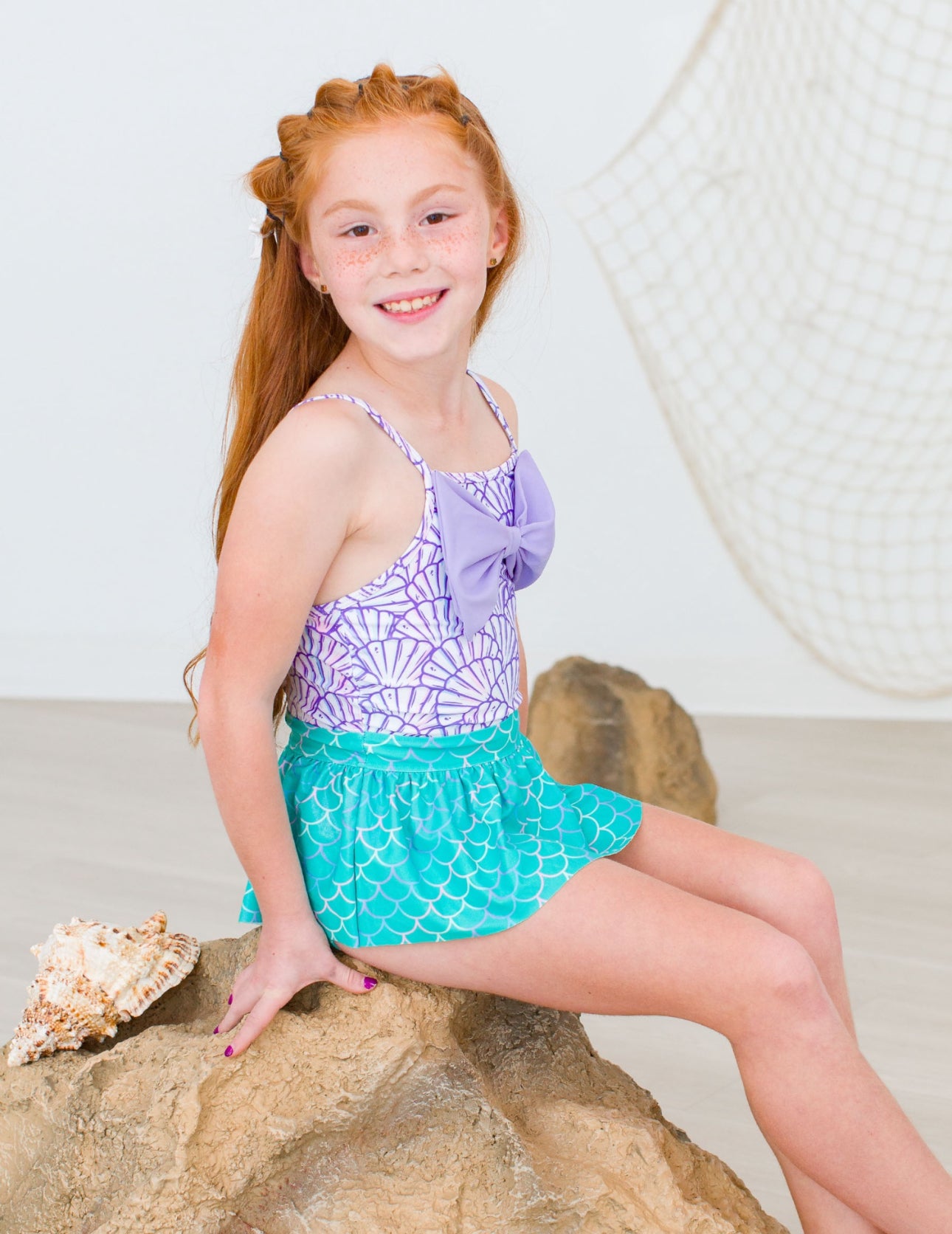 Big Bow Skirted One Piece -Magical Mermaid
