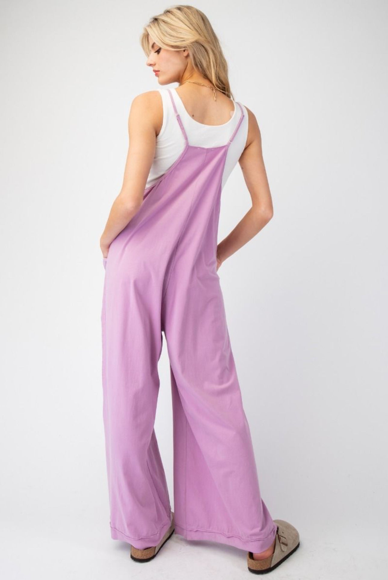 Lilac Rose-Mineral Washed Jumpsuit
