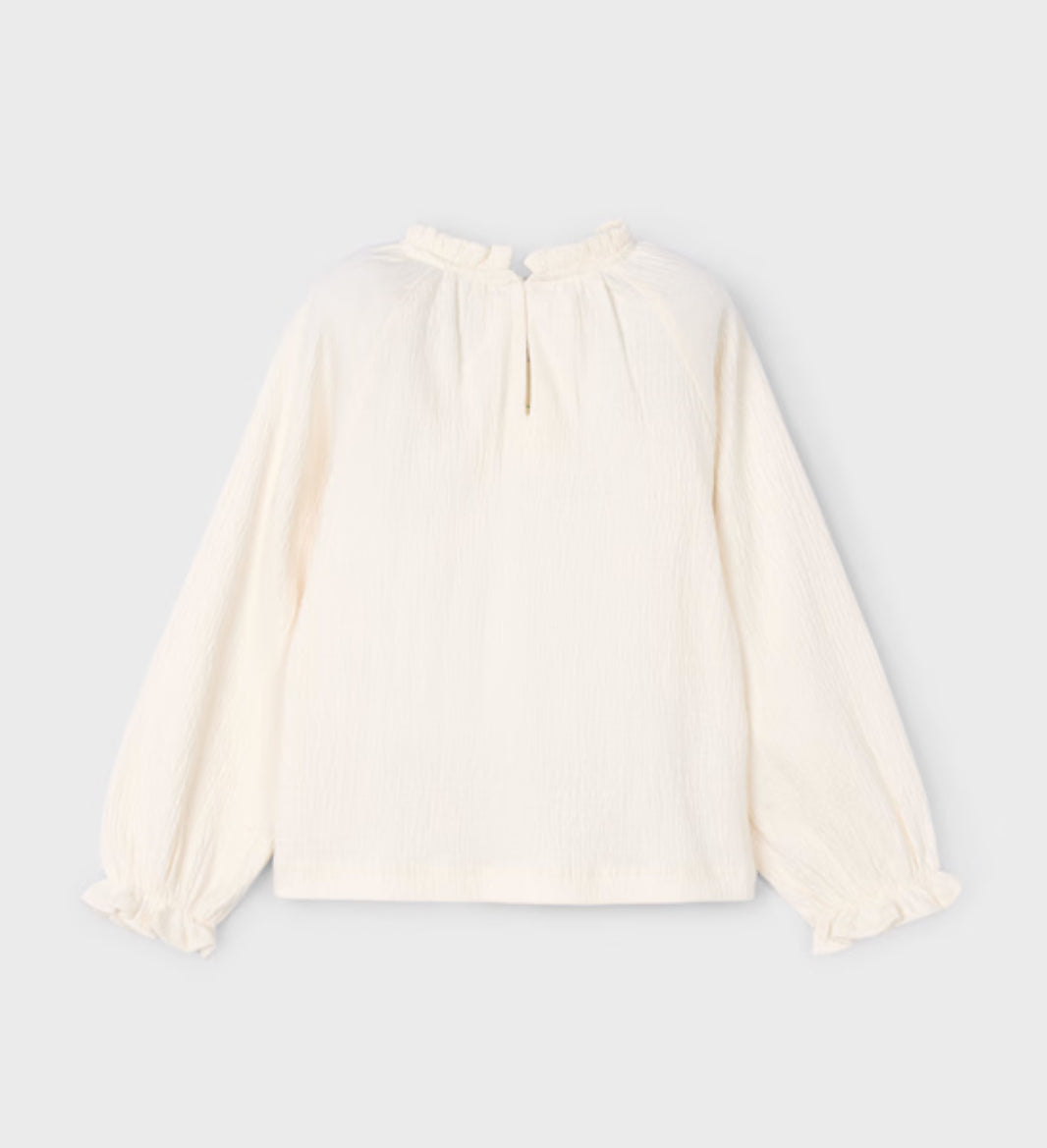 Girl Flowy Bambula T-Shirt- Mocchiato