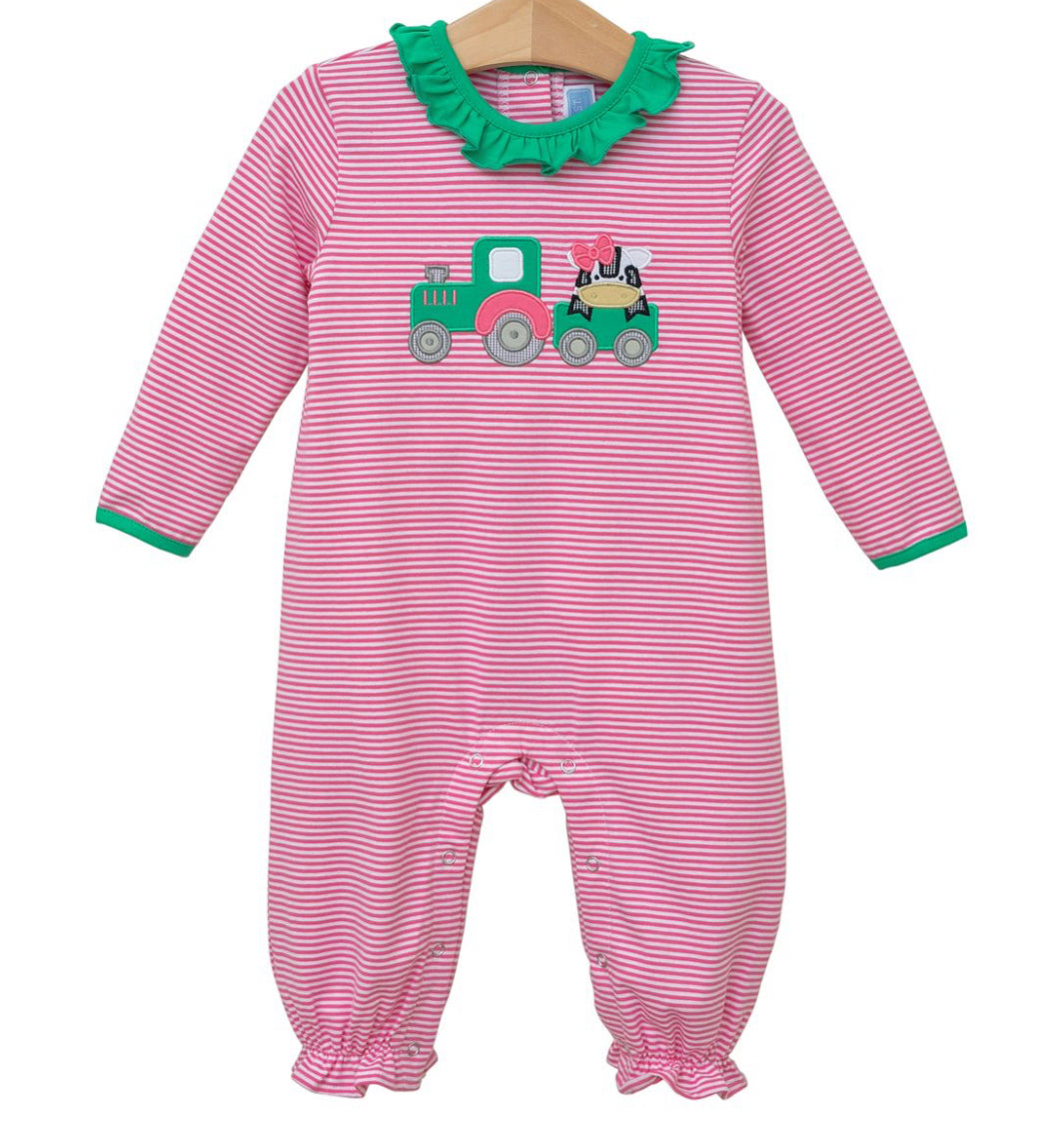Tractor Ruffle Romper
