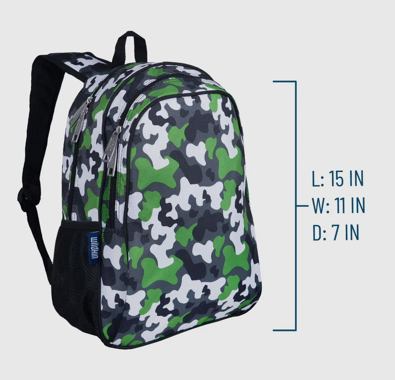 Green Camo Back Pack 15in