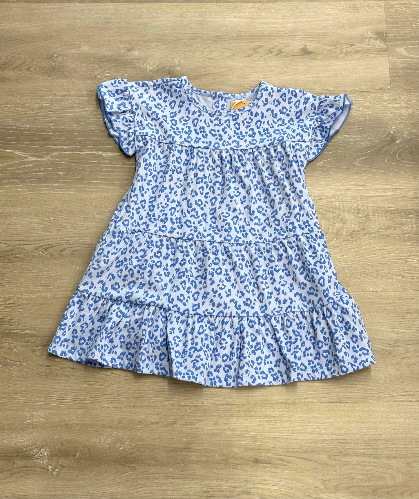 Blue Leopard Print Dress