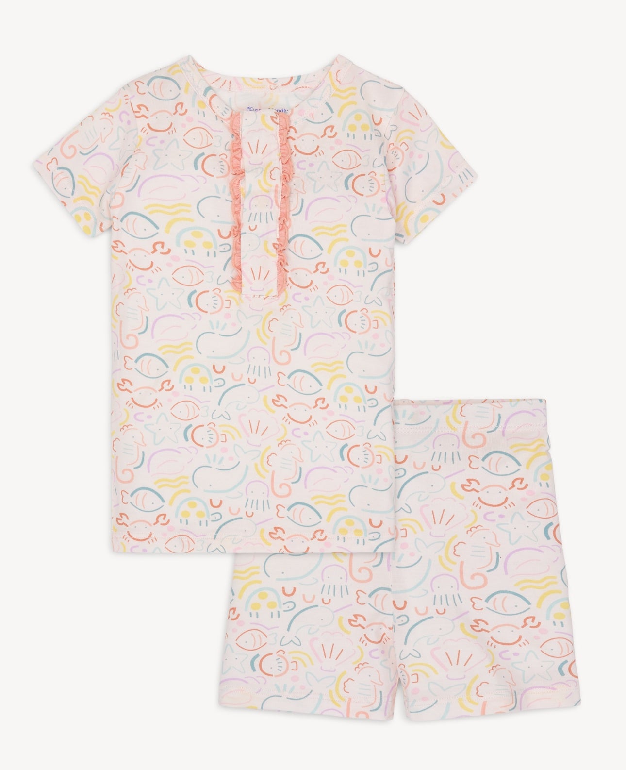 So-Fish-Ticated Modal S/S Short PJ with Ruffle