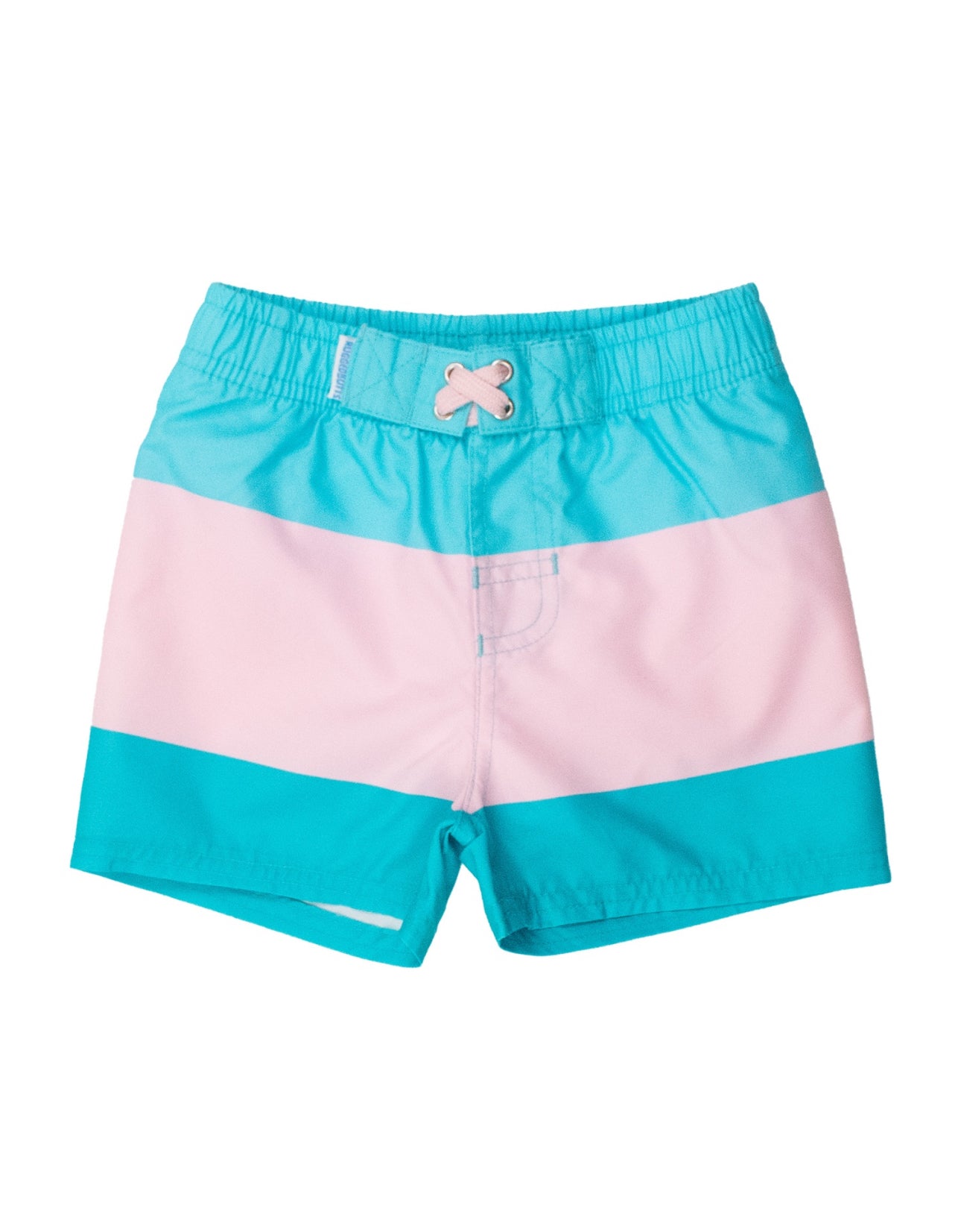 Swim Trunk-Neon Pool Party Color Block