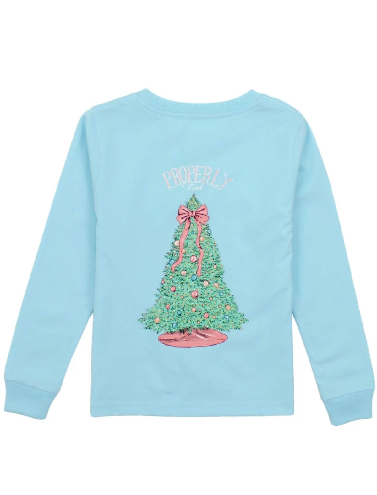 Girls Merry And Bright LS Powder Blue
