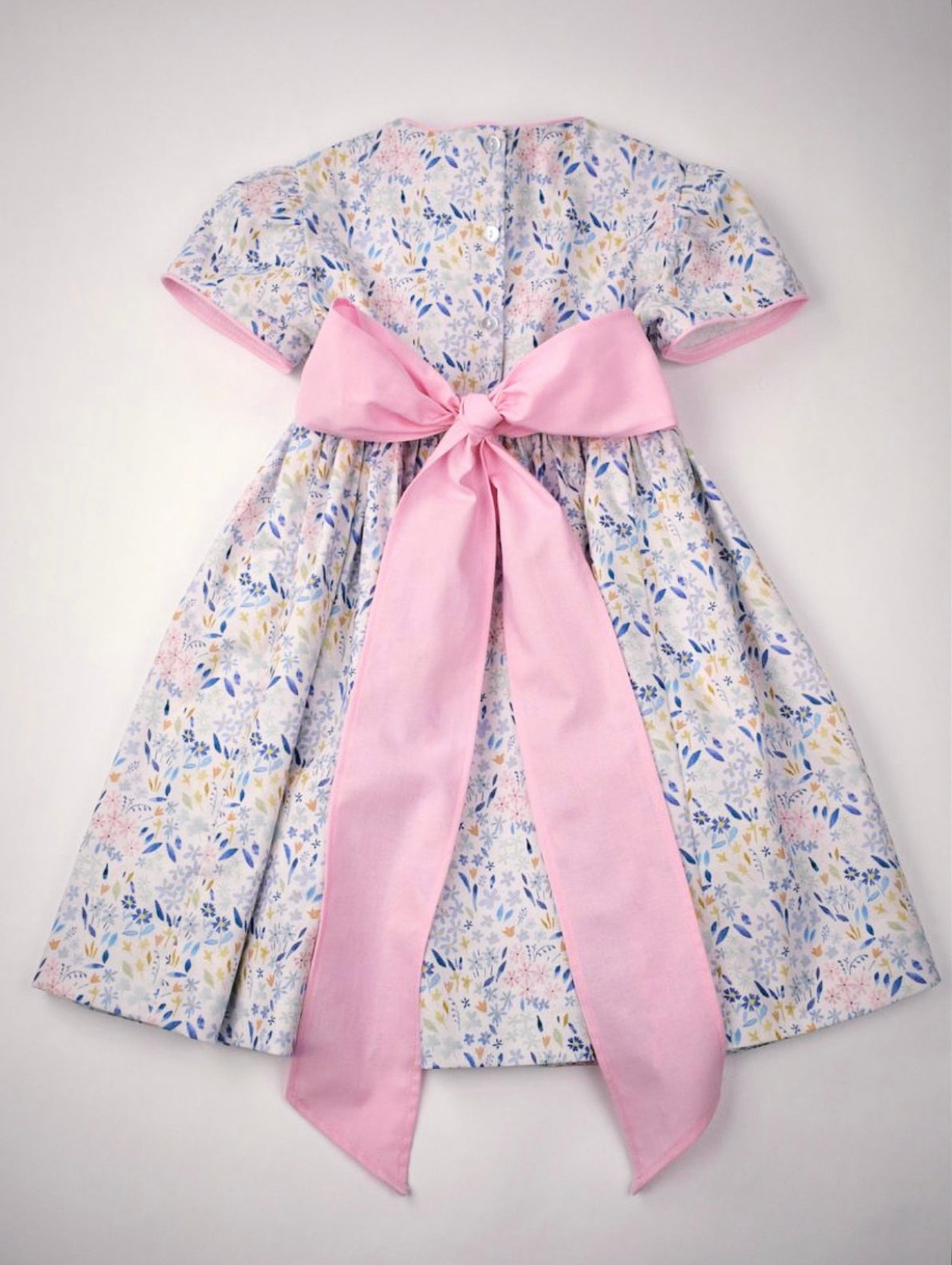 Blue Bell Print, WAISTLINE DRESS