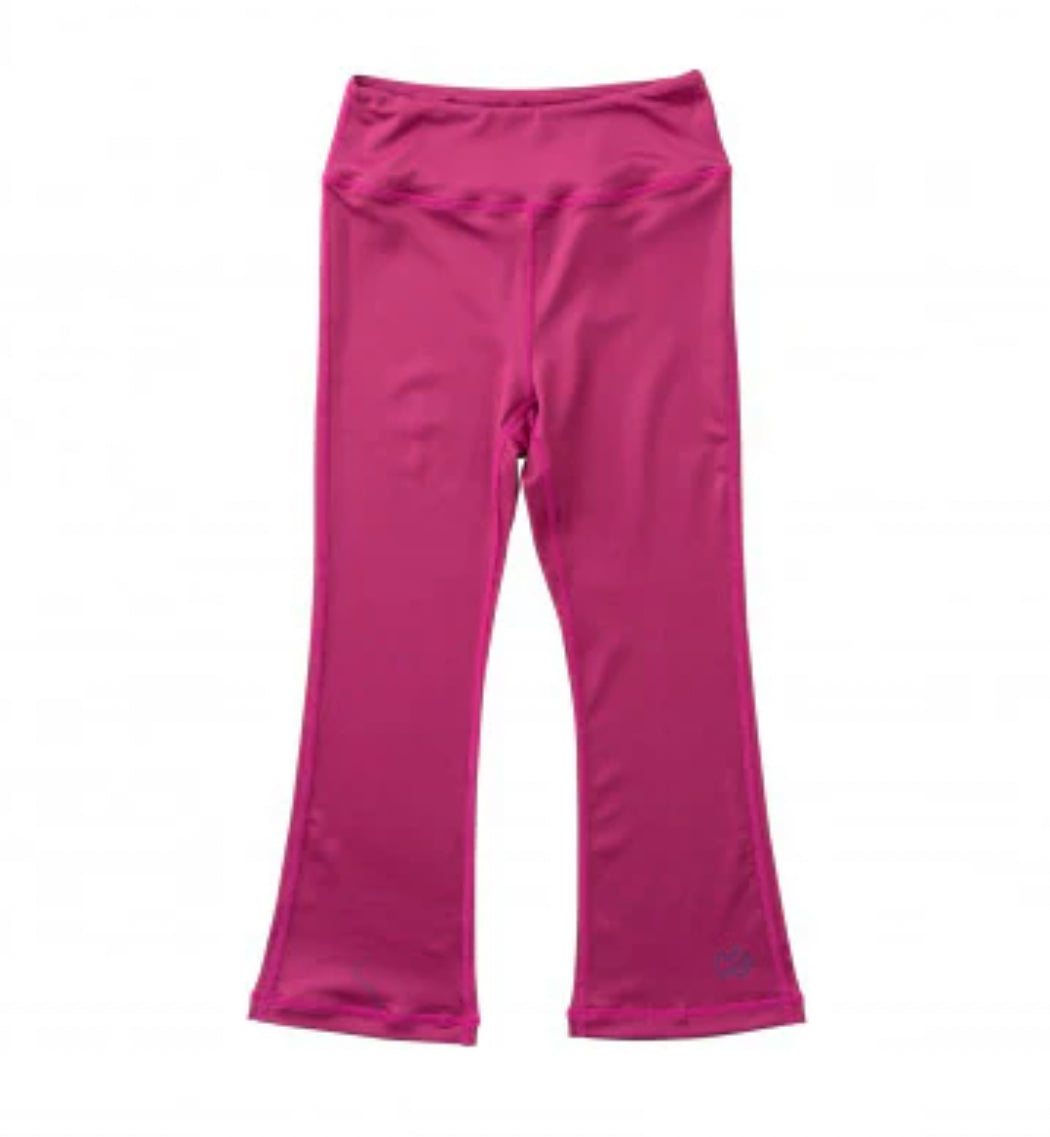 GIRLS ATHLETIC FLARE LEGGING IN ROSE SORBET