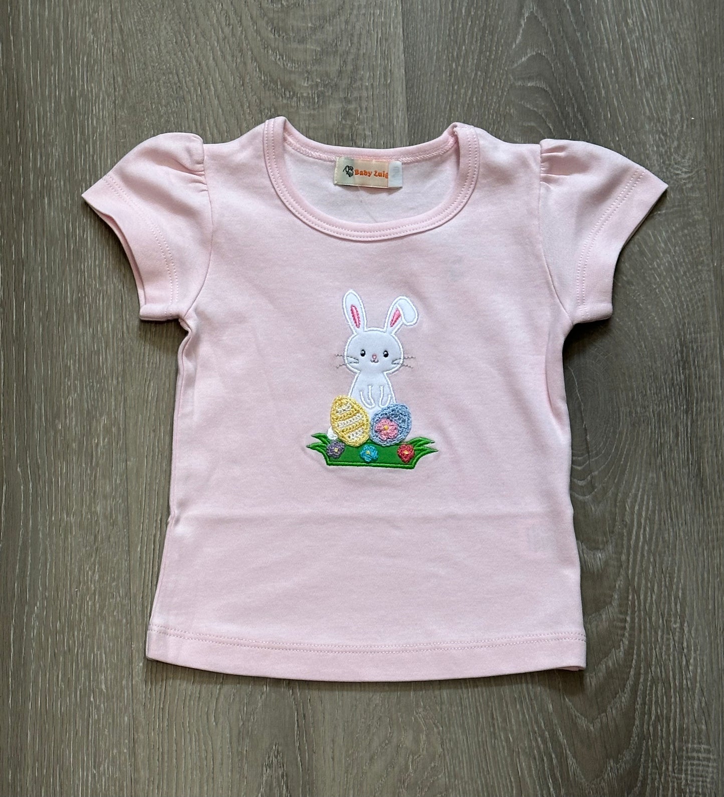 Light Pink Bunny w/ Easter Eggs Shirt