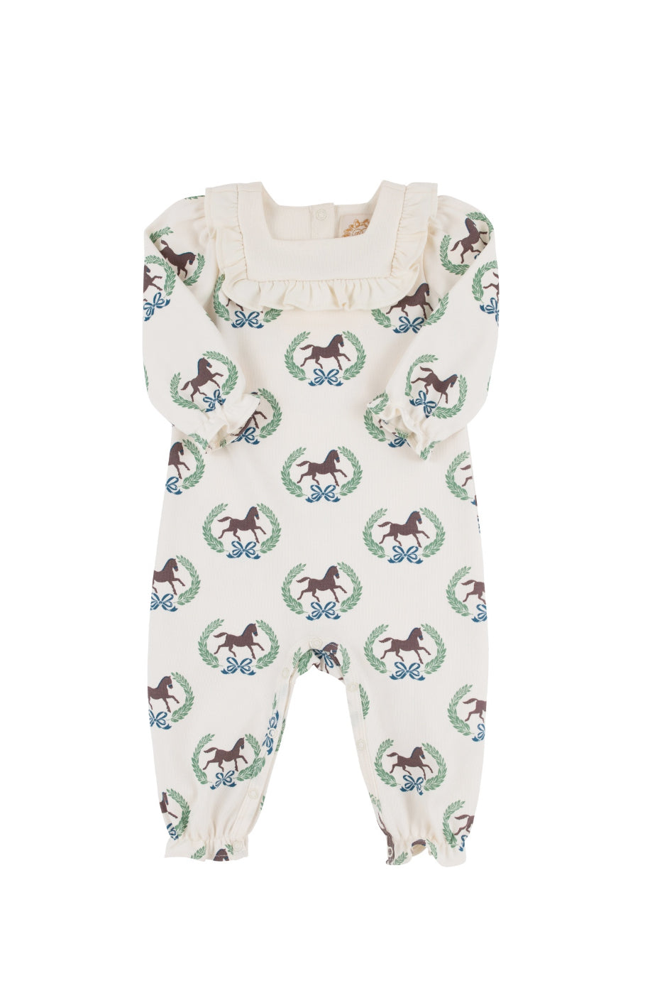 Darla Day Romper-Highland Horses/Palmetto Pearl